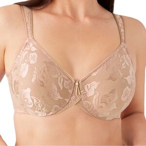 Wacoal Breast Cancer Awareness Floral Beige Underwire Bra Style 85567